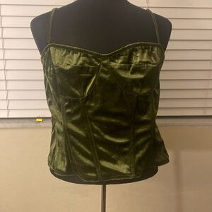 Green velvet top